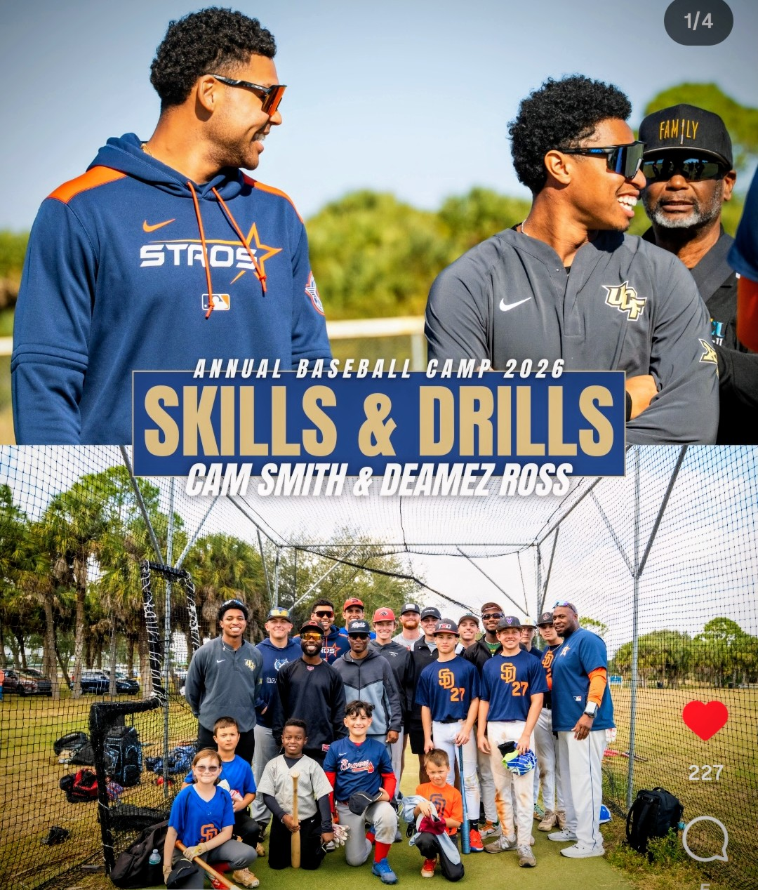 Skills and Drills Annual Baseball Camp 2026 with Cam Smith and DeAmez Ross